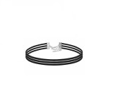 Choker Negru Elegant Mystyle Fashion Black Delux - Colier Damă Textil la G&acirc;t