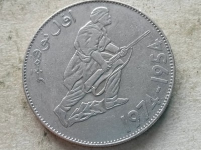 ALGERIA-5 DINARS 1974 (Algerian Revolution) foto