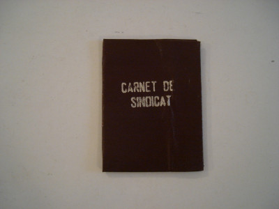 Carnet de sindicat Industria Lemnului, 1991 foto
