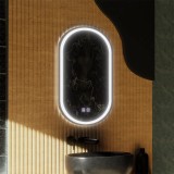 Oglinda LED Ovala, 45x65cm, Velara Touch, Sistem Dezaburire, Dimabila