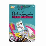 Jurnal artistic pentru copii cu markere neon, activitati creative 9+