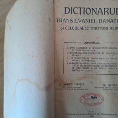 Dictionarul Transilvaniei, Banatului, 1922