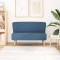 vidaXL Canapea cu material textil, 117 x 55,5 x 77 cm, albastru 244072