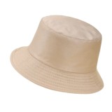Palarie bucket reversibila, casual, unisex, usoara, 2 in 1, Crem - Negru