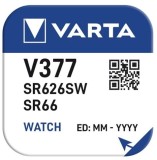 Baterie Varta V377/SR66, diametru 6.8 mm, 1.55 V, pentru ceas