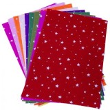Coli fetru A4 - stele, 1mm, set 10 coli, Colorarte