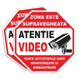 Indicator supraveghere video &bdquo;Zona este supravegheata&rdquo;