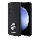Husa pentru Samsung Galaxy S24 Plus - Karl Lagerfeld Saffiano (KLHCS24MPSAKCMPK) - Karl&amp;Choupette Metal Pin