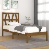 VidaXL Cadru de pat, maro miere, 100x200 cm, lemn masiv de pin