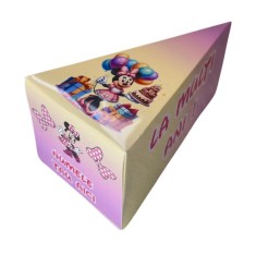 Cutie Felie Tort Personalizabil Model Minnie Mouse Carton Lucios Ambalaj Cadou Petreceri Copii Aniversari
