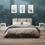 vidaXL Noptiere, 2 buc., alb, 60x34x51 cm, lemn masiv de pin