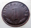 B.034 GERMANIA 1 REICHSPFENNIG 1937 D, Europa, Bronz