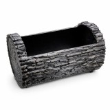 Ghiveci Decorativ Strend Pro Scoarta Copac, 34x21cm, Plastic Gri Antracit, Cu Imprimeu, Fara Farfurie