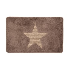 Covoras baie textil crem maro 78x48x1 cm
