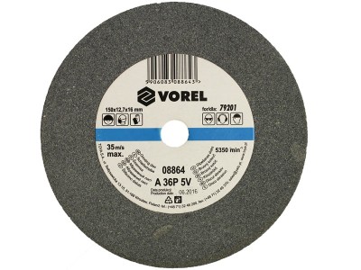 Disc abraziv pentru polizor de banc 150x12x15 mm VOREL foto