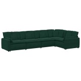 Cumpara ieftin Canapea modulara cu perne, verde inchis, catifea