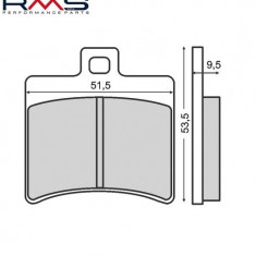 Set placute frana - Aprilia Scarabeo - Atlantic - Leonardo 125-500cc - Beta Eikon 125-150cc - Malaguti F12 - F18 Warrior - Madison 125-400cc