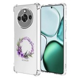 Husa antisoc pentru honor x9c smart, airbag, pink wreath 10, clear