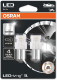 Set 2 Osram LED P21W 12V 6000K white (alb) blister