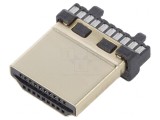 Conector HDMI 19-PIN Gold Flash pe Cablu, CONNFLY