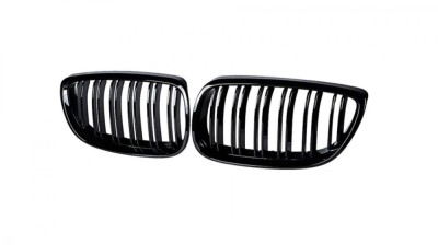 Set 2 grile duble, negru lucios, M Design pentru BMW E92 Nonfacelift foto