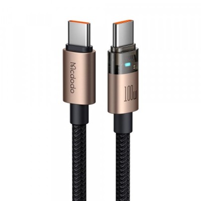 Cablu Date si Incarcare USB-C - USB-C McDodo CA-5581, 100W, 1.2m, Auriu foto