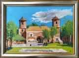 Castelul din Toszek - pictură semnată &pound;, Peisaje, Ulei, Realism