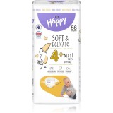 BELLA Baby Happy Soft&amp;Delicate Size 4+ Maxi Plus scutece de unică folosință 9-15 kg 56 buc