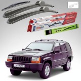 Cumpara ieftin Ștergătoare Jeep Grand Cherokee ZJ 1991-1999 | Set Față și Spate Flat &ndash; TeamCar&reg;