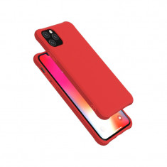 Husa TPU OEM Shockproof Frosted pentru Apple iPhone 11 Pro Max, Rosie