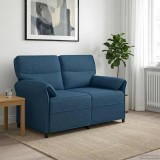 vidaXL Canapea 100% poliester, cadru din metal, MDF, placaj 42033891