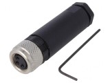 Conector M8 Femelă 3 PIN Cablu 3A IP67 60V