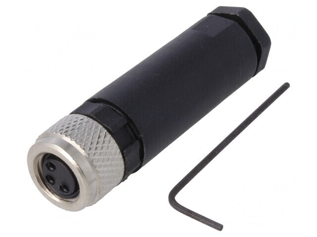 Conector M8 Femelă 3 PIN Cablu 3A IP67 60V