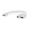 Adaptor PROFESIONAL USB type C tata - USB-C mama / Jack 3.5 mm mama casti 10cm alb Nedis CCGB64922WT01