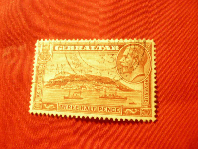 Timbru Gibraltar 1931 Rege George V ,val.1 1/2p stampilat foto