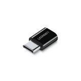 Convertor Ugren de la micro USB la USB tip C - negru (30391)