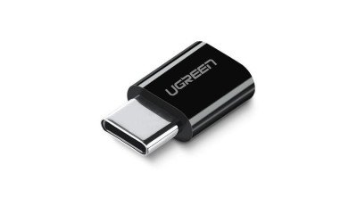 Convertor Ugren de la micro USB la USB tip C - negru (30391) foto