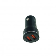 Incarcator auto dual USB 18W, Jellico F2S, DC 12-24V, negru