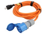 Prelungitor alimentare Goobay 3G2,5mm&sup2; 5m portocaliu 16A cod 76219