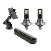 Pachet Promo Accesorii Auto: Suport Telefon 360&deg;, Becuri LED H7 110W 6000K, Suport Numar Telefon Magnetic