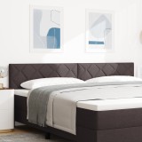 vidaXL Cap Futon LED Set de 2 Maro &icirc;nchis Țesătură 200 cm Modern