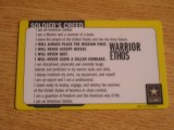 B12 49 - Card comercial - tematica militara Soldier&#039;s creed - piesa de colectie