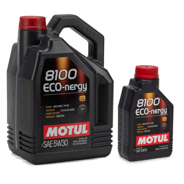 Set Ulei Motor Motul 8100 Eco-Nergy 5W-30 5L 102898 + Ulei Motor Motul 8100 Eco-Nergy 5W-30 1L 102782