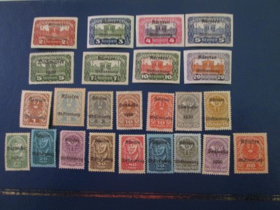 AUSTRIA SERIE NESTAMPILATA CU DUBLU TIPAR MNH/MH=260 foto