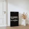 VidaXL Pantofar, negru, 59x17x108 cm, lemn compozit 342528
