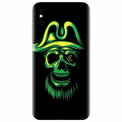 Husa silicon pentru Apple Iphone X, Pirate Skull foto