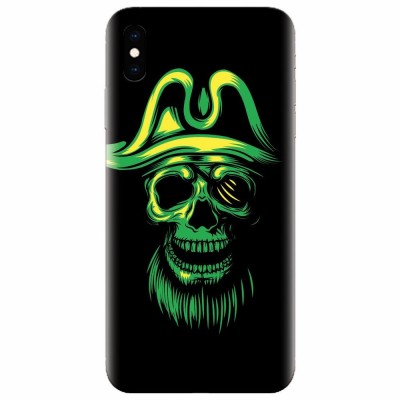 Husa silicon pentru Apple Iphone XS, Pirate Skull foto