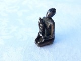 Argint FEMEIE NUD cu TRIMBITA lui TRITON exceptionala STATUETA veche SEMNATA si UNICA, Ornamentale