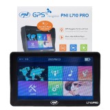 Sistem de navigatie GPS PNI L710 PRO cu parasolar, 7 inch, 800 MHz, 256MB DDR, 16GB memorie interna, FM transmitter, cu doua ali
