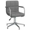 VidaXL Scaun de bucătărie pivotant, gri deschis, material textil 3088062